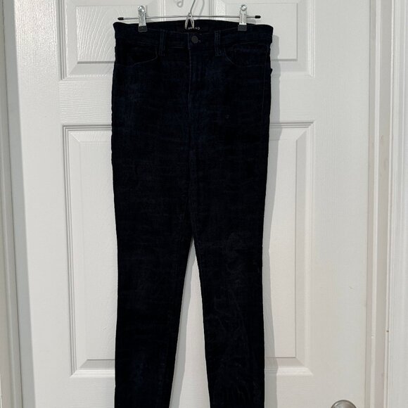 J Brand Textured Maria Darkest Navy Dark Wash Skinny Pants Size 28 (28x30) VGUC - Picture 2 of 13